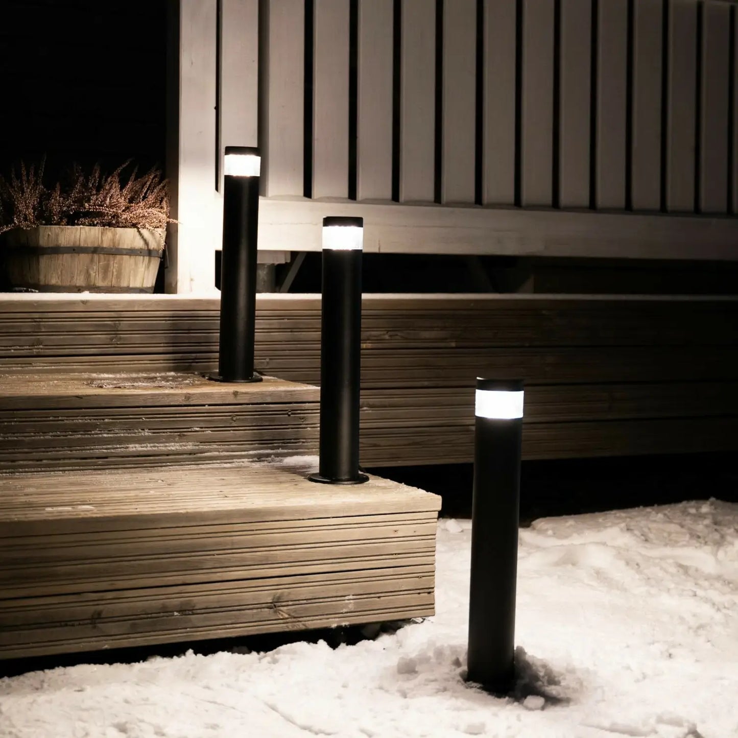Pollarivalaisinsarja aurinkokennolla FTLIGHT Solar Black, 500mm, 450lm, 3000K