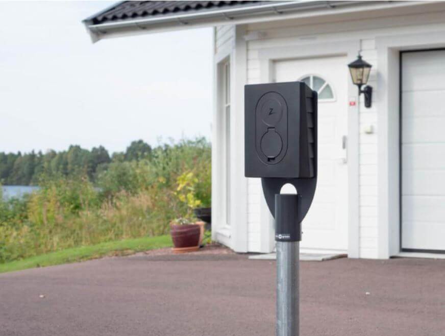 Latausaseman pylvästeline Next green Poleplate