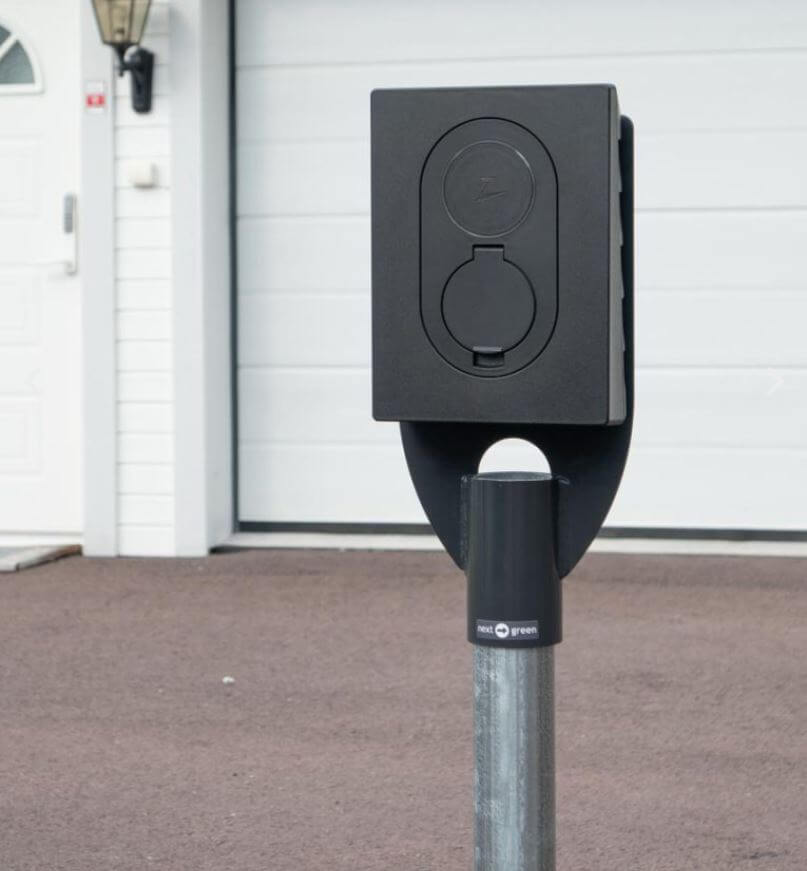 Latausaseman pylvästeline Next green Poleplate