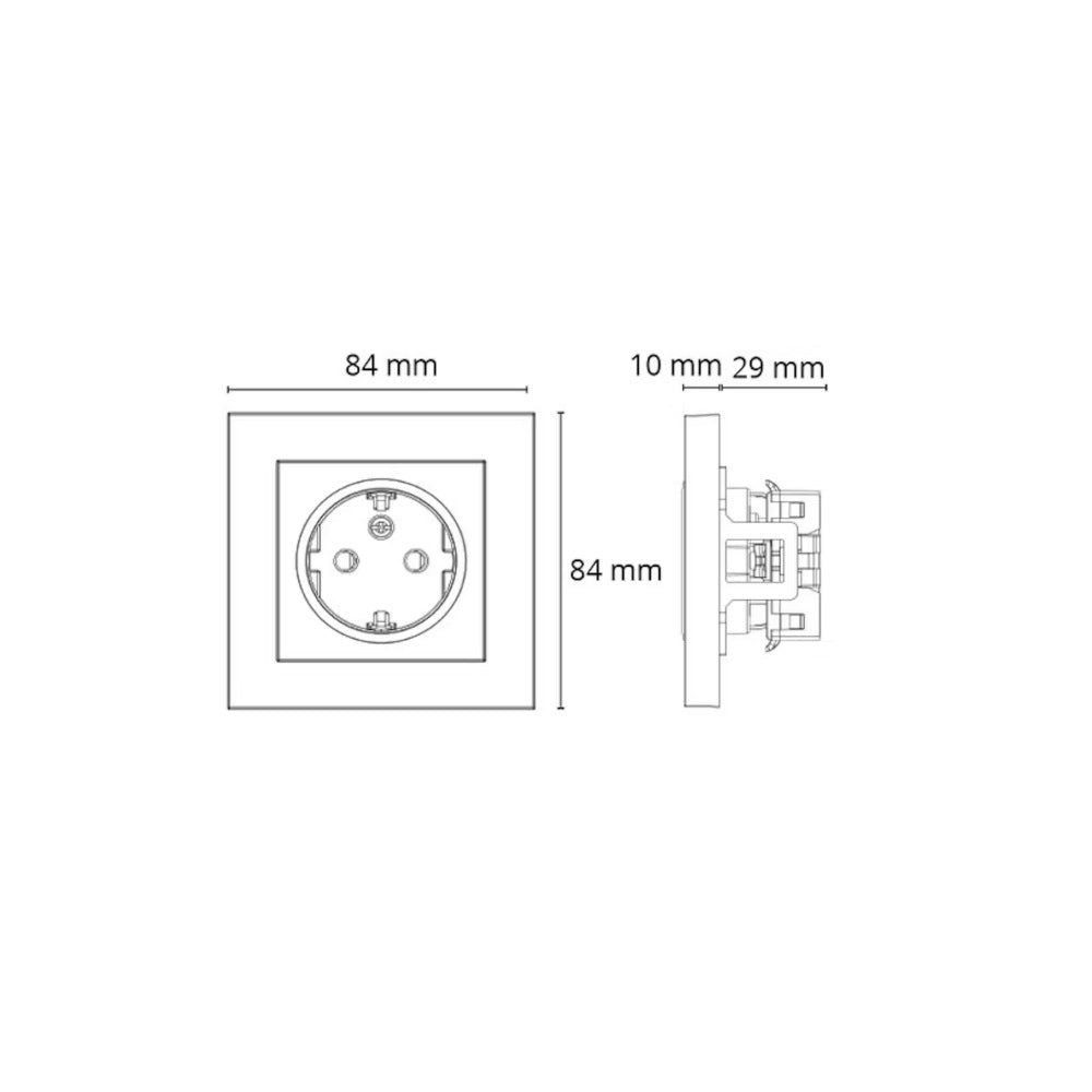 Pistorasia SG Install uppo 1-osainen IP21 Musta