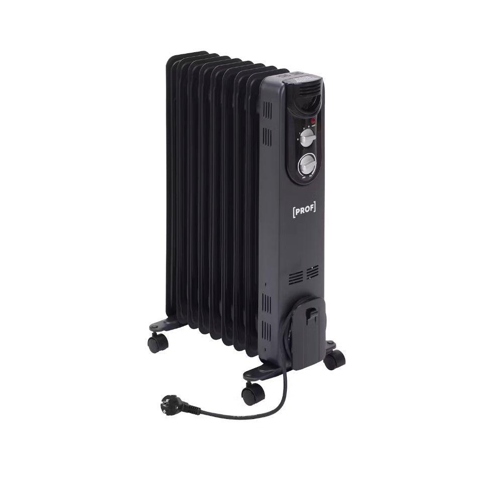 Öljytäytteinen siirrettävä lämmitin Prof 2000W, musta