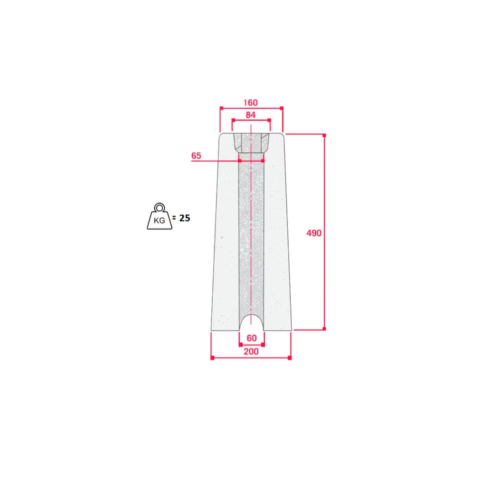 Pylväsjalusta Onnline KBR-0, 60mm pylväälle