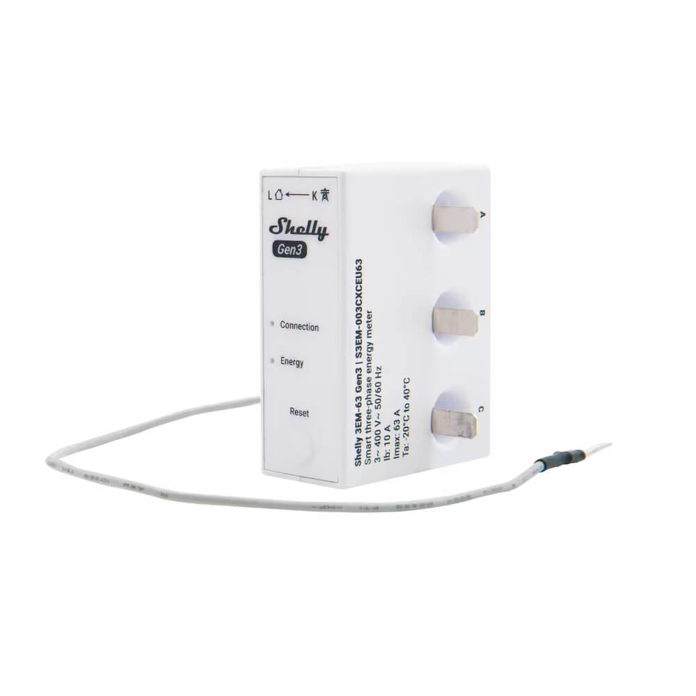 Shelly 3EM-63T Gen3 energiamittari