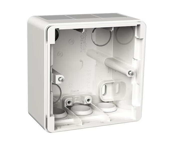 Asennusrasia Schneider Electric Exxact 1-osainen IP44 44mm Valkoinen