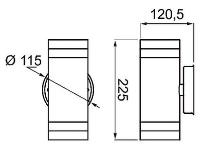 Ulkoseinävalaisin Airam Alppila XL-W, GU10, IP44, Antrasiitti