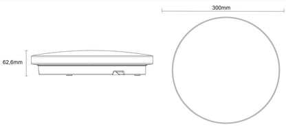 Plafondi Airam Gaia Slim R300 Basic, 17W, 850lm, 3000K, IP20, Ø300mm