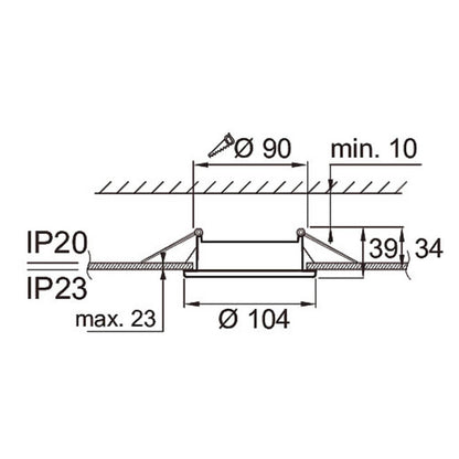 Alasvalo Airam Planex, 5W, 3000K, GX53, Ø104x39mm, valkoinen