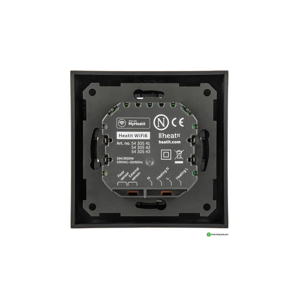 Älytermostaatti Heatit WiFi6 BLE 16A musta