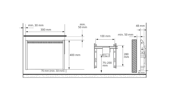 Lämmitin Ensto TASO2-BT 200W 40x30cm