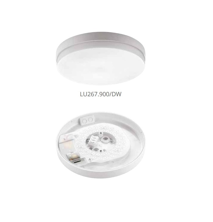 Yleisvalaisin Ensto Lumo, 9W, 900lm, 830/840, Ø267mm, IP44