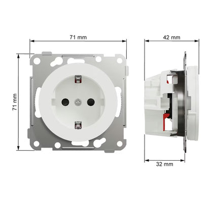 Pistorasia Elko One, 1-osainen, jousiliittimillä, valkoinen
