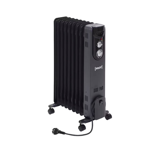 Öljytäytteinen siirrettävä lämmitin Prof 2000W, musta