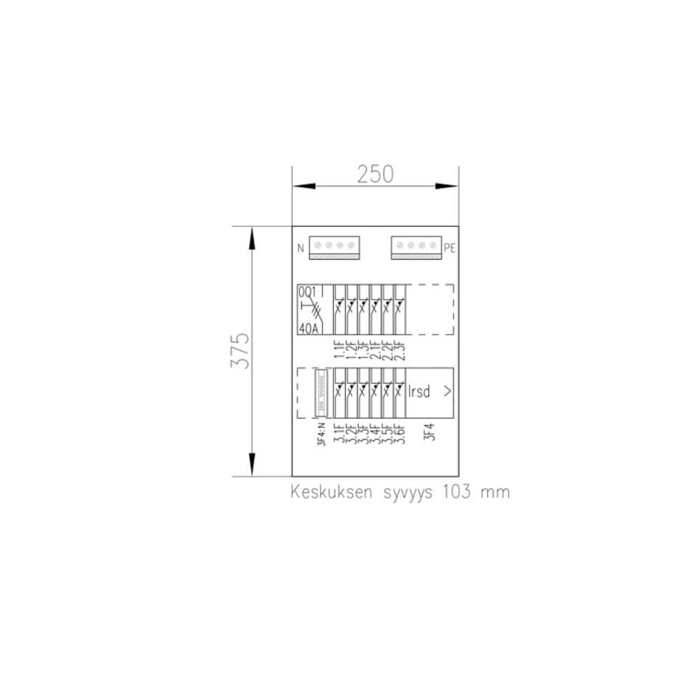 Ryhmäkeskus UTU Pointer 3412 V 35A IP30 PS