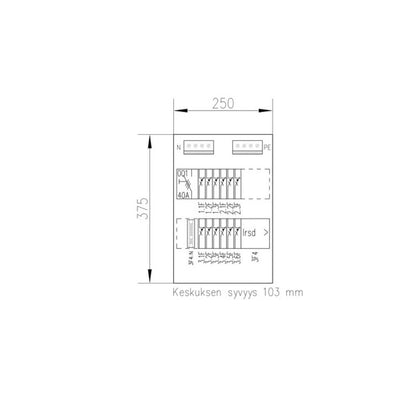 Ryhmäkeskus UTU Pointer 3412 V 35A IP30 PS