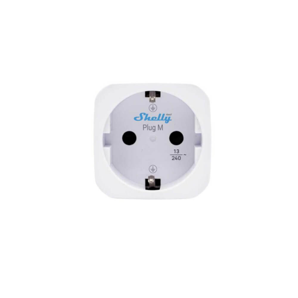 Älypistorasia Shelly Plug M Gen3, 13A, WiFi, valkoinen