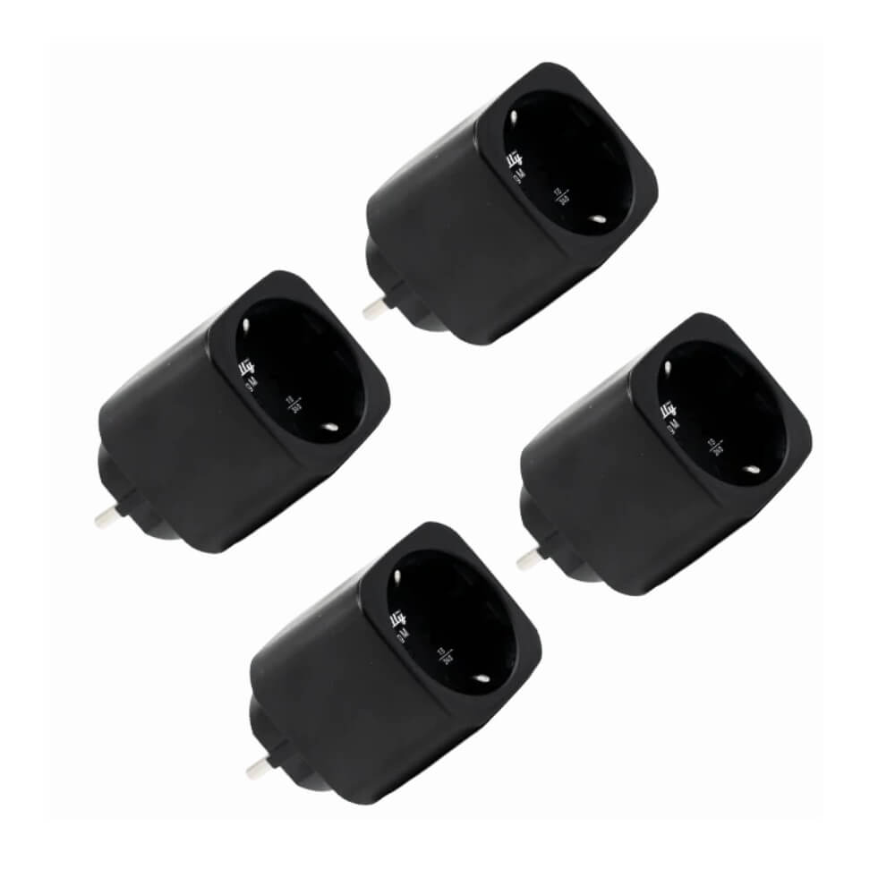 Älypistorasia Shelly Plug M Gen3, 13A, WiFi, musta, 4-pack
