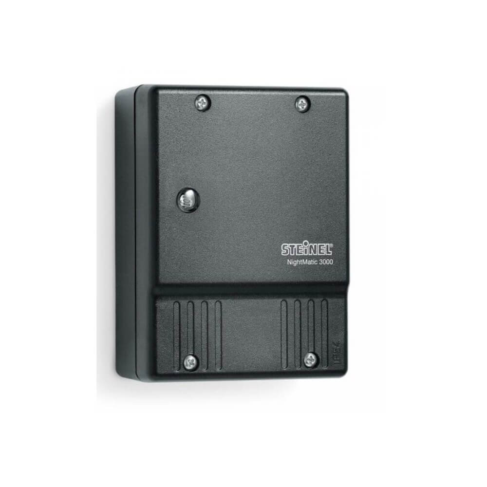 Hämäräkytkin Steinel Nightmatic 3000 Vario, 0,5-10lux, IP54, musta