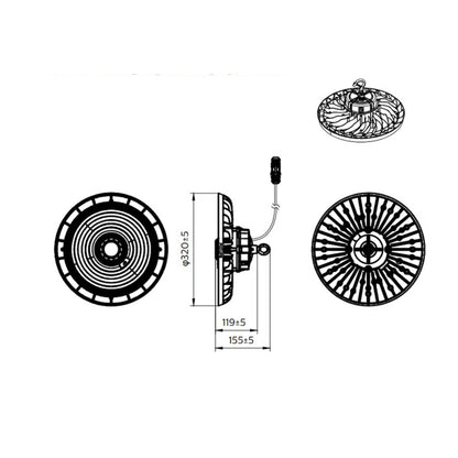 Syväsäteilijä Philips Ledinaire Highbay 100/195W, IP65, 4000-6500K