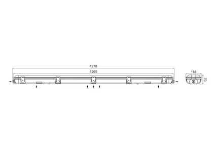 Teollisuusvalaisin Airam Fresa Pro 1200, 22-40W, 4000K, 6000lm, IP65