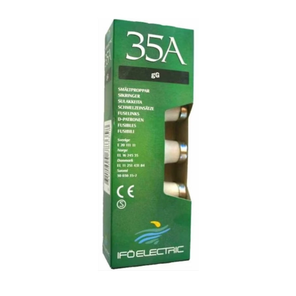 Tulppasulake Ifö Electric DIII 35A 500V (musta) 5kpl