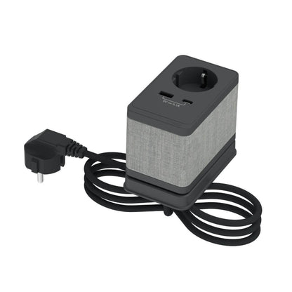 Työpöydän pistorasia Schneider Electric Unica System+, Schuko+USB-A+USB-C, antrasiitti