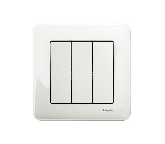 Kytkin Schneider Electric Exxact 3-osainen Valkoinen