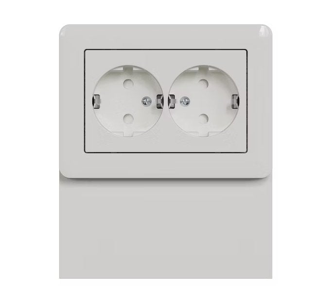 Pistorasia Schneider Electric 2-osainen 16A IP21 PPJ Lista Valkoinen