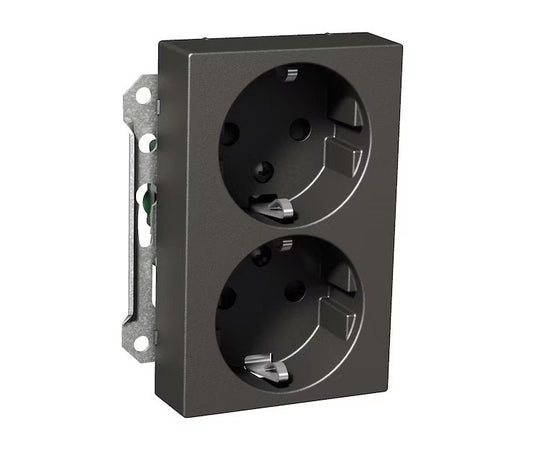 Pistorasia Schneider Electric Exxact 2s 16A IP20 2x UKJ Antrasiitti
