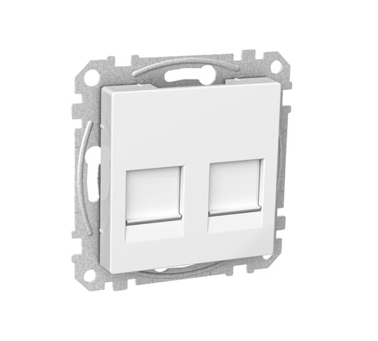 Telerasia Schneider Electric Exxact 2x Keystone RED Valkoinen